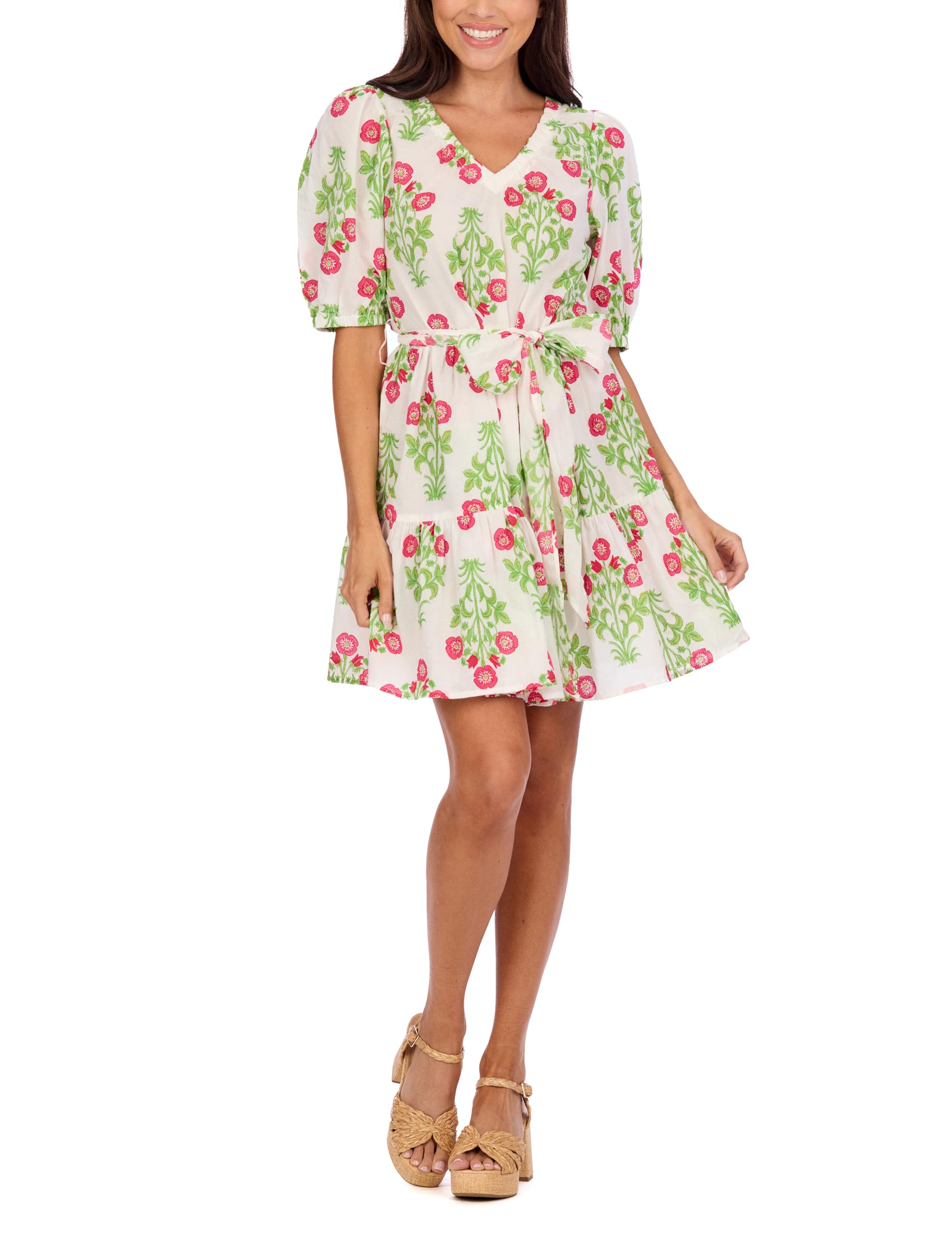 Mud Pie Womens Women's Audra V-Neck Dress