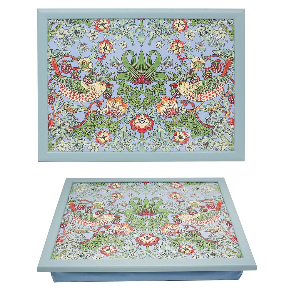 William Morris Strawberry Thief Lap Tray Cushioned TV Dinner Tray Breakfast Bed