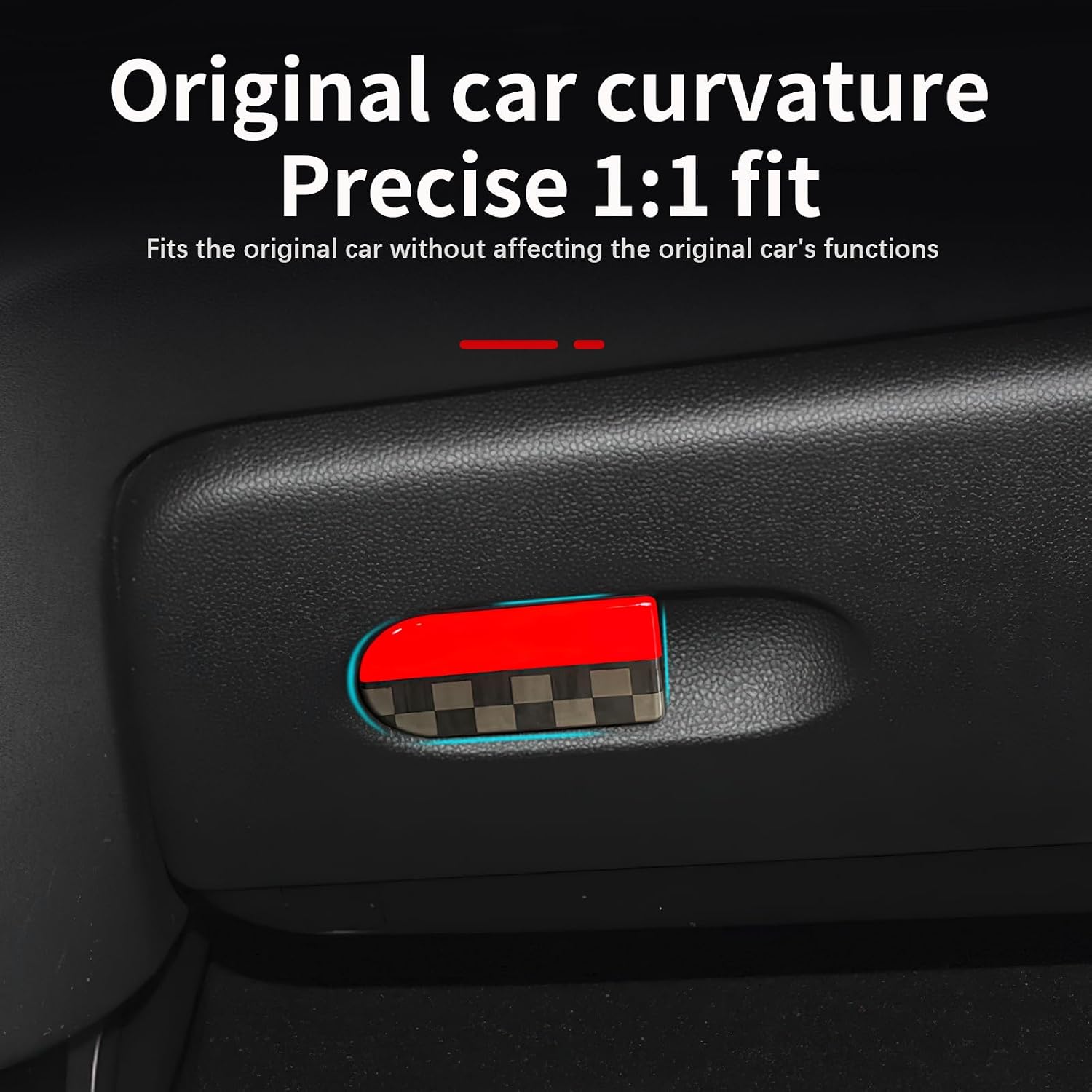 KUNGKIC Glove Box Decals Stickers for 2025 Mini Countryman U25 2024 Cooper S F55 F56 F57 ABS Sticker Car Interior Accessories (JCW)