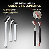 Vista 7 de Juego de cepillos de limpieza de lechada (3 piezas) para limpieza profunda multiusos, cepillo de dientes de limpieza para esquinas y espacios