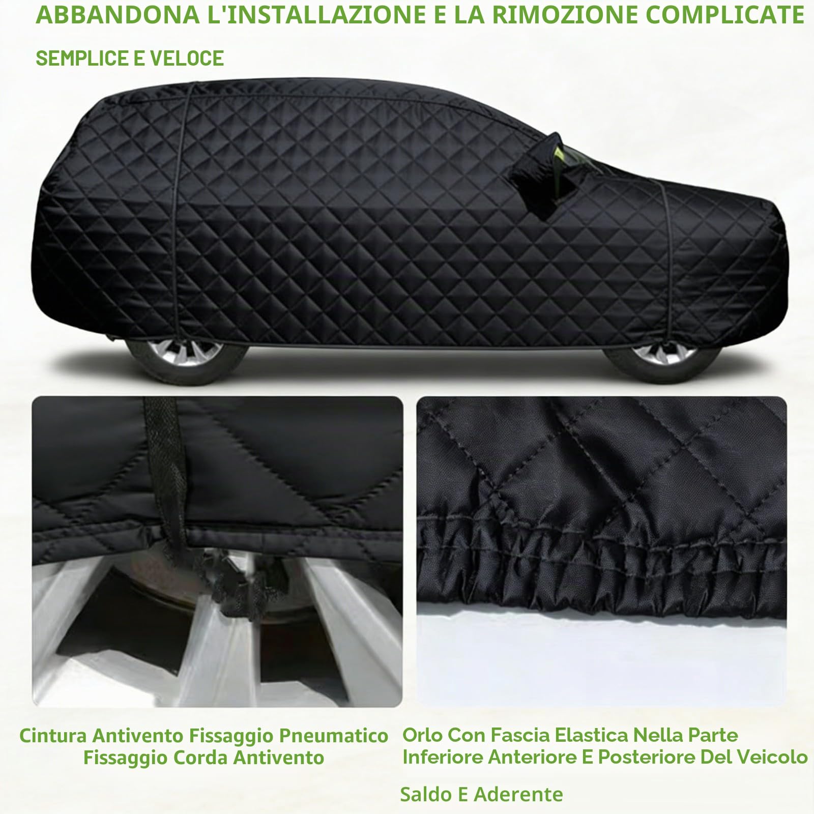 Telo Copriauto Antigrandine per Jaecoo 5 EV 2025,Telo Copriauto da Esterno Impermeabile Traspirante Copertura Auto Invernale Anti-UV e Anti-Neve Copertura Parabrezza Auto