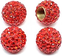 Vista 7 de Tapones de válvula de neumático de automóvil, paquete de 4 tapones de aire de vástago de válvula de neumático de automóvil con diamantes