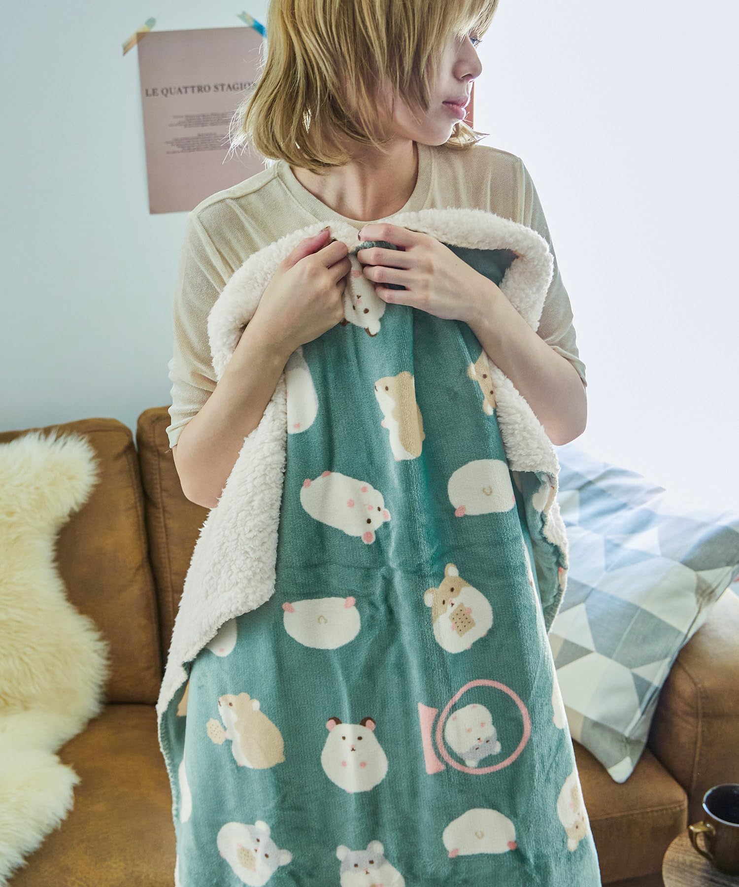 Amazon.co.jp: [FASHIONLETTER] スワンネルアニマルブランケット 100
