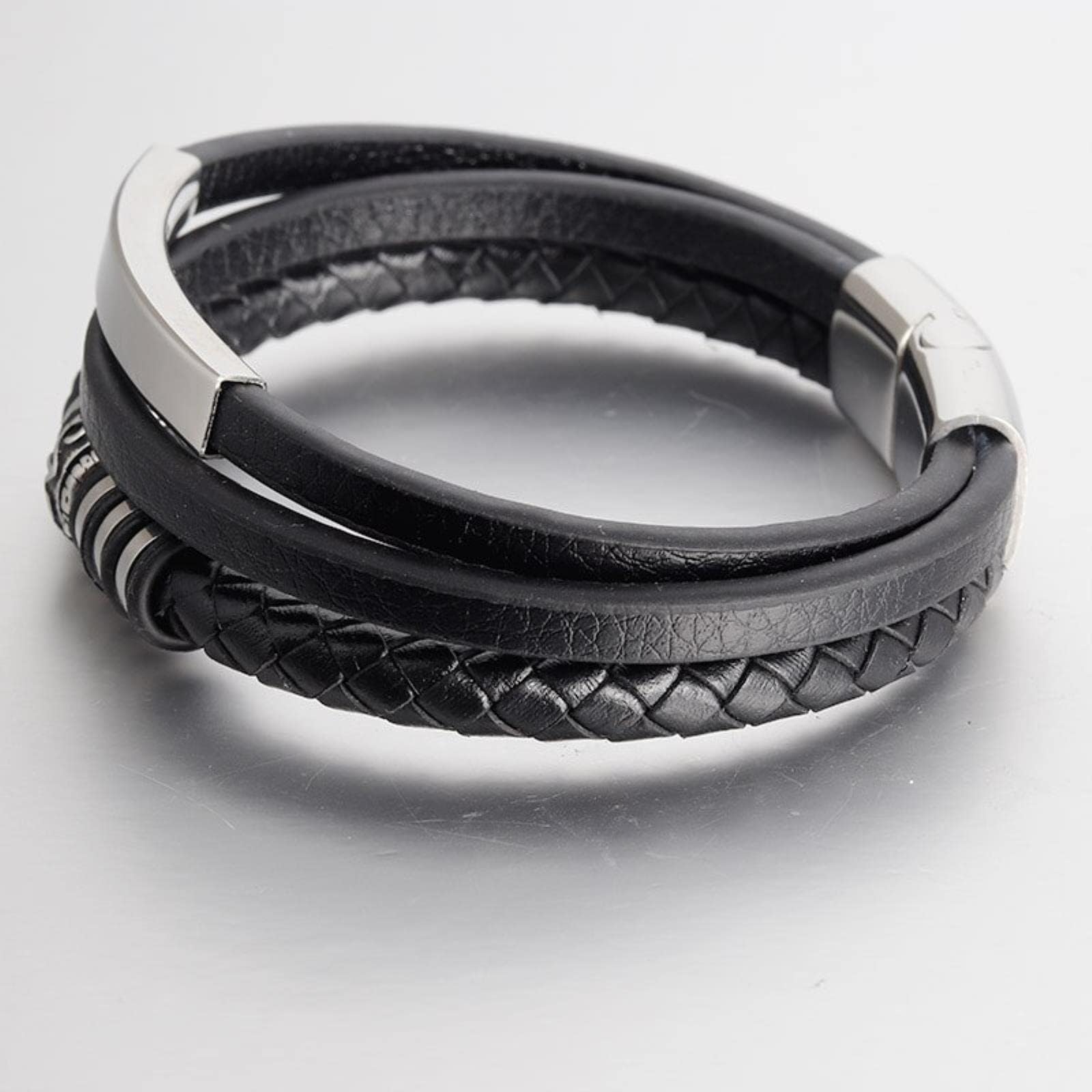 Girls Accessories Punk Braun Echtes Leder Armband Geflochtenes Seil Kette Armband ic Verschluss Männer Schmuck Vintage Geschenk Birthday Gift