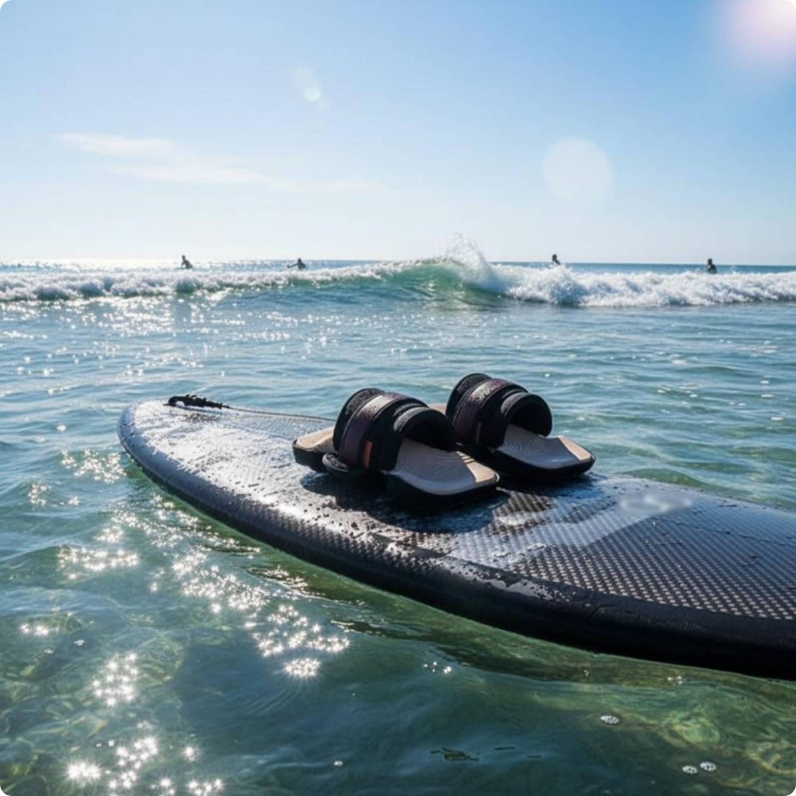 Amagogo Calzado para Tabla de Surf Protectores Fundas Cubiertas Grips con Cierre de Gancho y Bucle Ajustable Superficie Rugosa para Tracción TPU Reforzado Adecuado para Surf y en Tabla