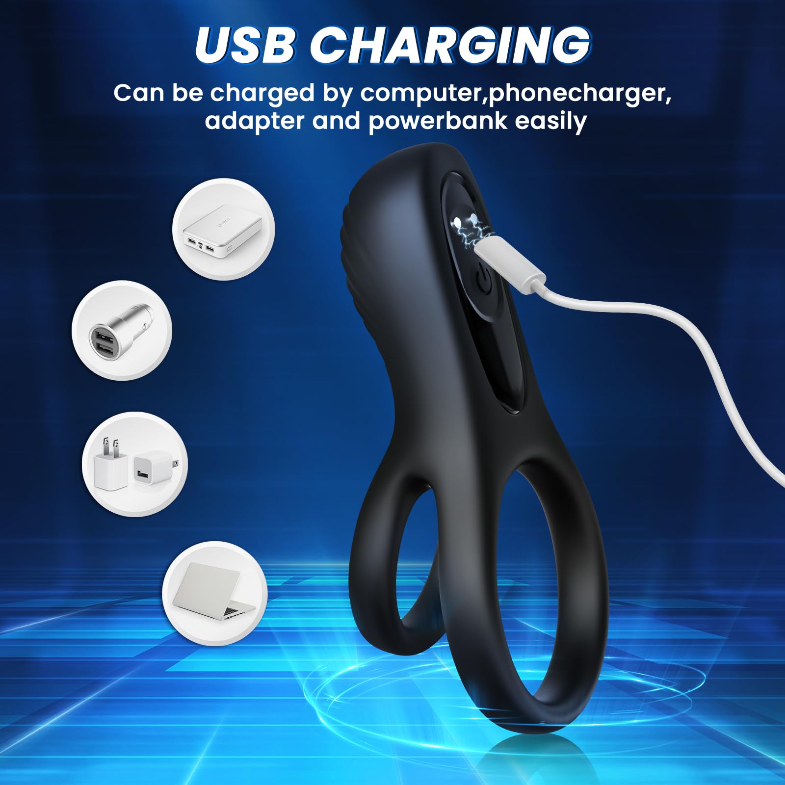 Amazon.com: Vibrating Cock Ring with Clitoral Stimulator, Silicone Penis  Ring Vibrator with 9 Vibration Modes, Rechargeable Adult Sex Toys & Games,  Clit Vibrators for Men, Women, Couples, Black : Health & Household