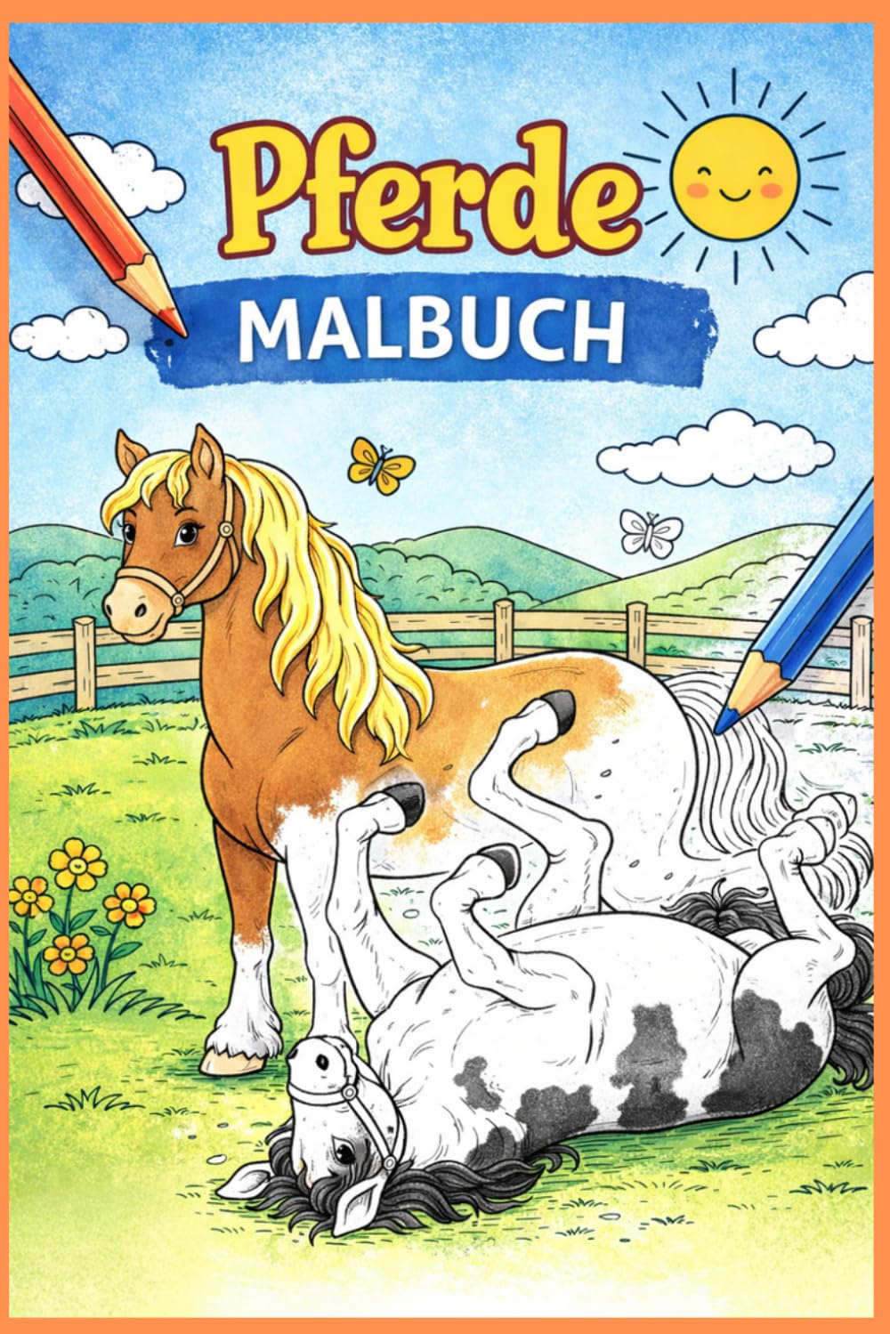 Das Pferde-Malbuch: 21 süße Motive für kleine Künstler