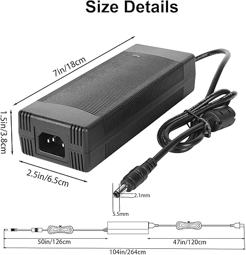 Miniatura 2 de Adaptador de fuente de alimentación de 24 V 8 A, convertidor de CA a CC de CA 100V-240V a CC 24 voltios, 8 amperios, 192 W, transformador de