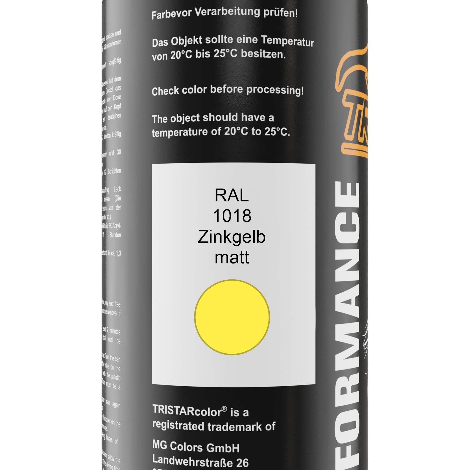 TRISTARcolor RAL 1018 Zinkgelb Bombe De Peinture 400 Ml Mat | FindTheDeal