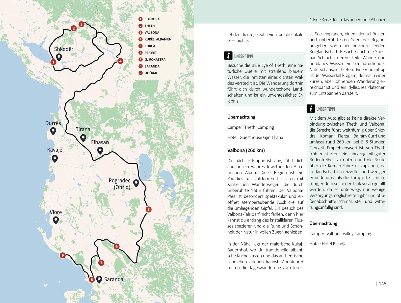 Faszination Albanien: Die Tipps einer Reiseleiterin | Der kompakte Reiseführer für individuelle Abenteuer von den Alpen bis zur Adriaküste inkl. 3 traumhafter Routen