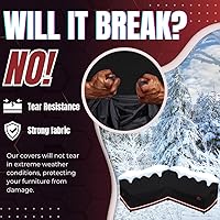 Vista 7 de Turtle Life Funda para sofá modular de patio, resistente a los rayos UV, resistente al agua, antidecoloración, en forma de V, color negro, 70