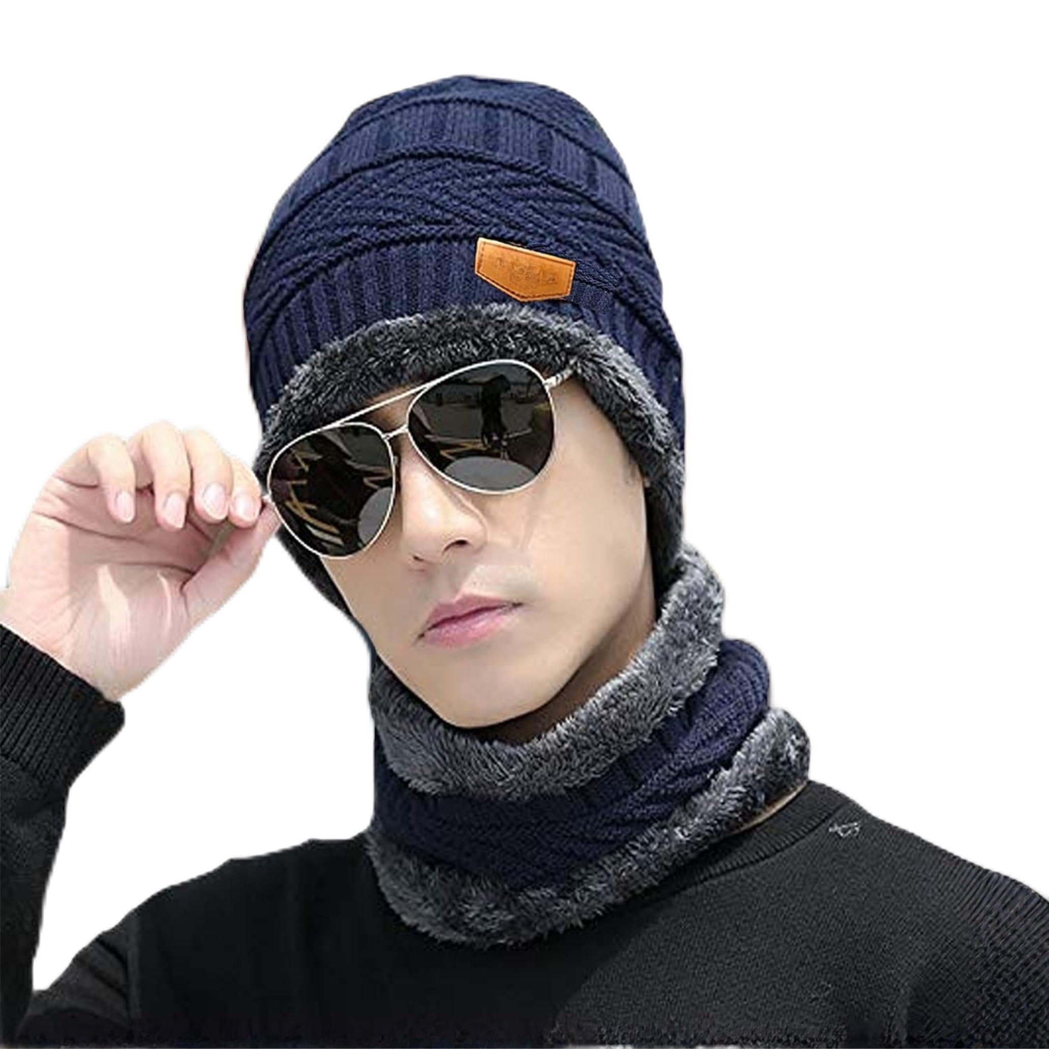 handcuffs Winter Beanie Hat and Scarf Set for Men & Women-picture-15