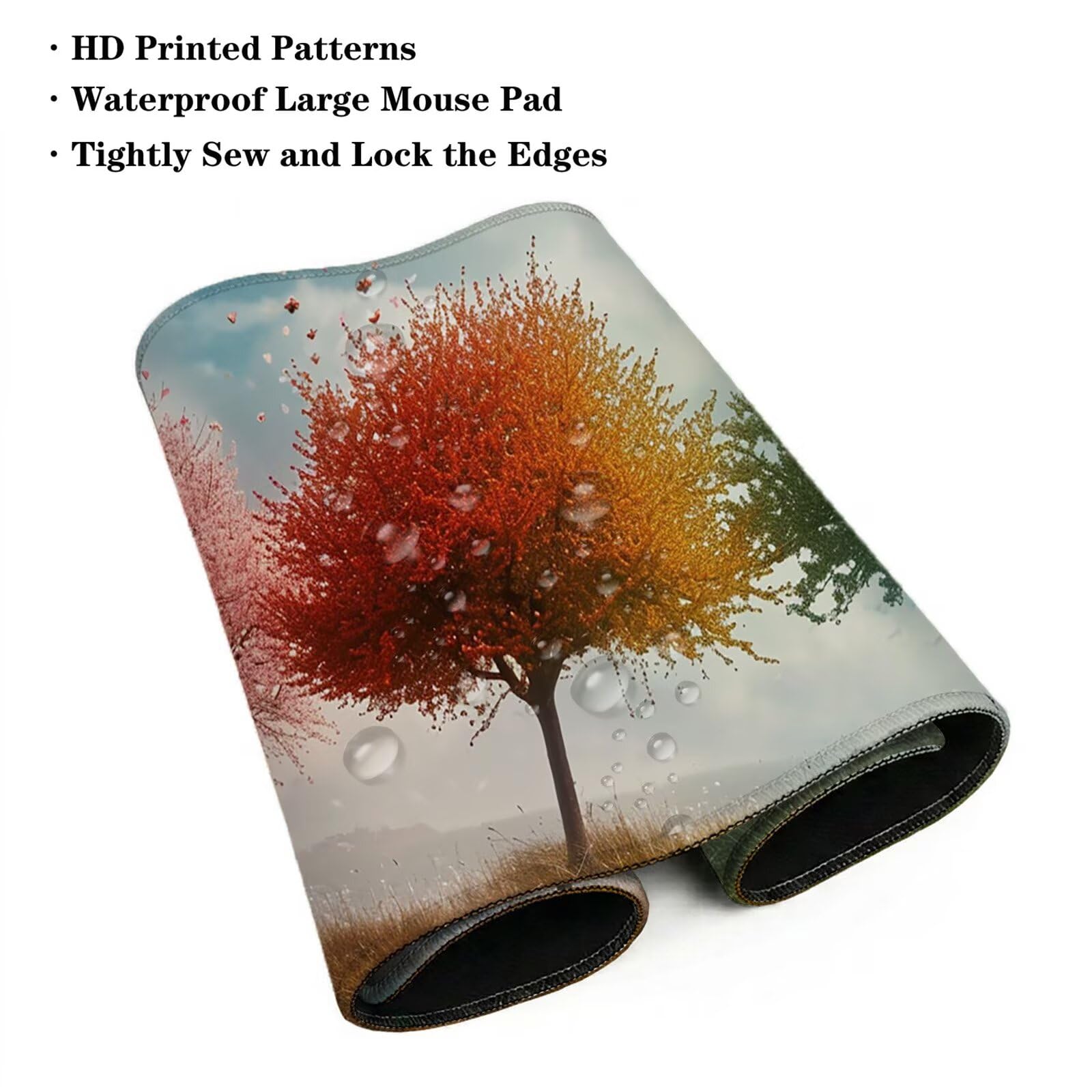 Alfombrilla Escritorio Grande 1200 x 600 x 3 mm, Alfombrilla Ratón Gaming XXL, Árbol De La Vida Tapete de Ordenador con Base Antideslizante y Bordes Reforzados, Impermeable Desk Mat (Árbol) L-x7044