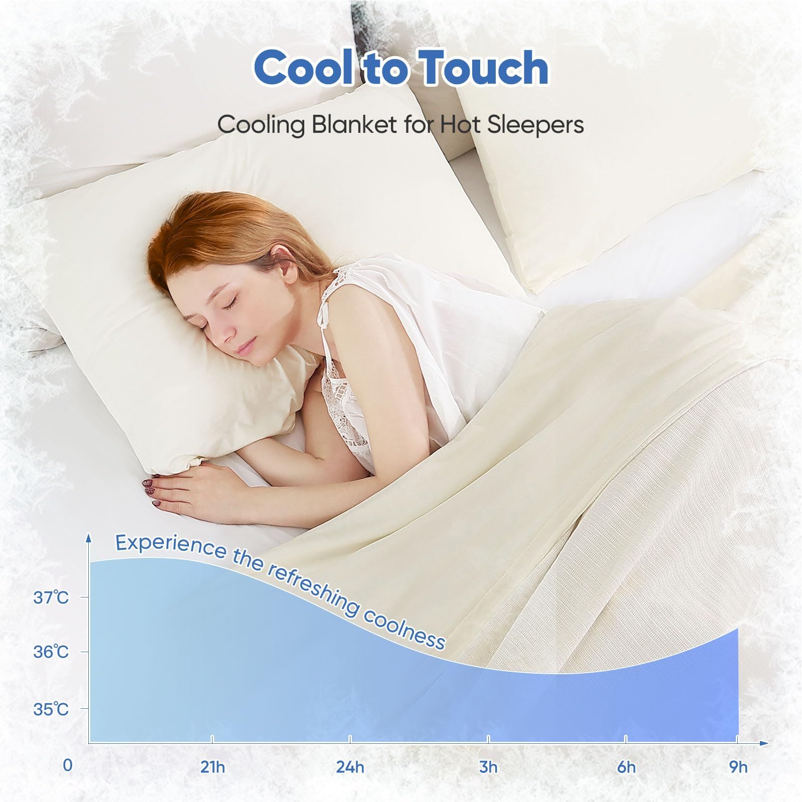 Marchpower Manta Verano de Frescura 200×220cm, ARC-Chill 3.0 Manta Cama con Fibra de Enfriamiento,Tejido Suave y Transpirable,2 Caras,Alivia Sudor y Mejora Calidad Sueño-Crema | Arc-Chill 3.0 Manta Cama con Fibra de Enfriamiento,Tejido Suave y Transpirabl