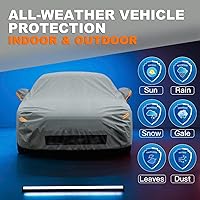 Vista 5 de Kayme Funda de Coche de Servicio Pesado Impermeable para Todo Tipo de Clima, Ajuste Personalizado para Tesla Model S, Cubierta Exterior Completa