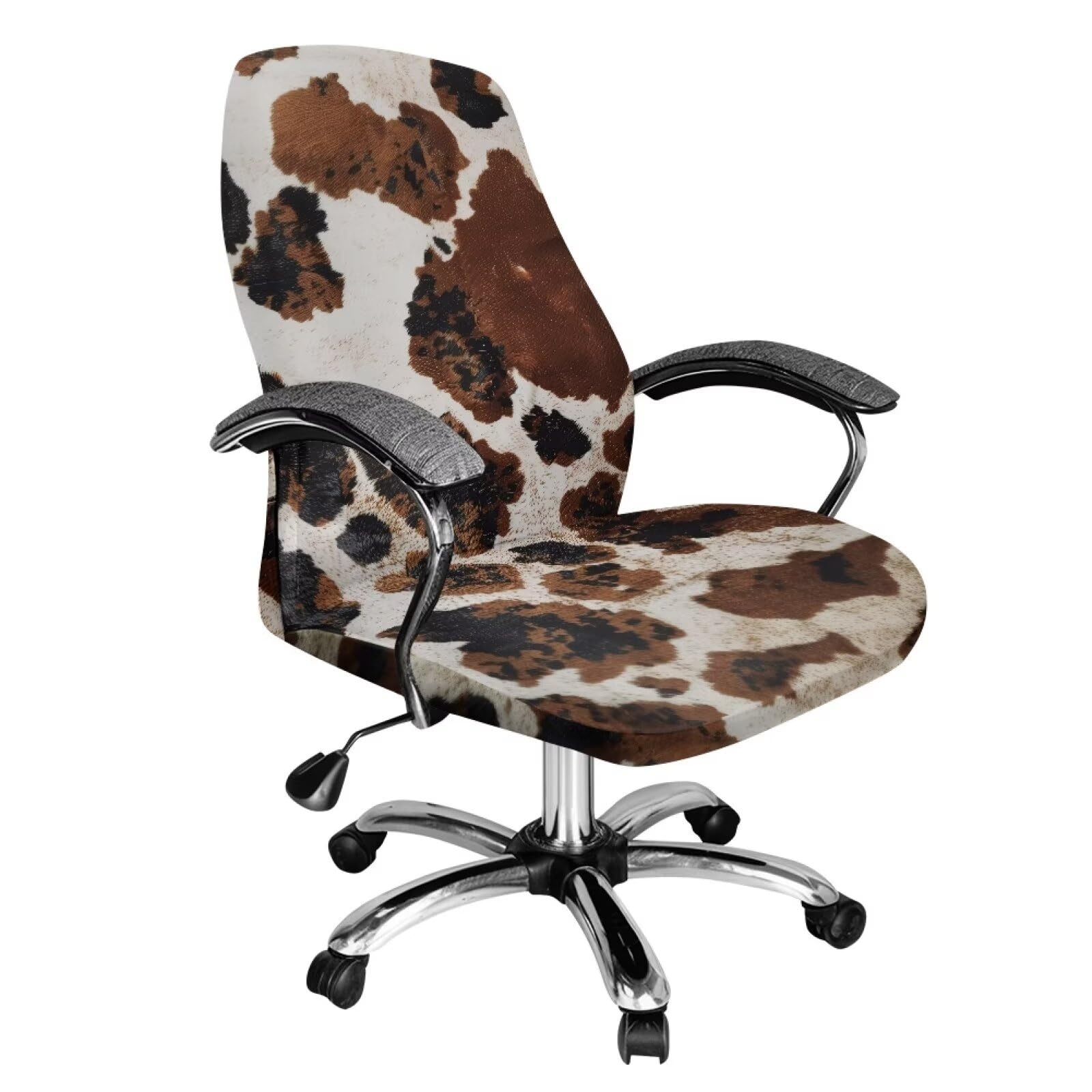 Housse de chaise de bureau Wanyint dossier haut antidérapante, taille L avec fond élastique