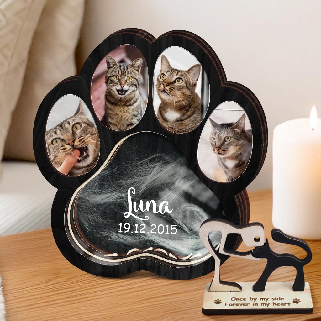 Scatola in legno personalizzata per animali domestici, scatola commemorativa con zampa per la perdita di animali domestici, biglietto di simpatia, regalo per gli amanti degli animali domestici