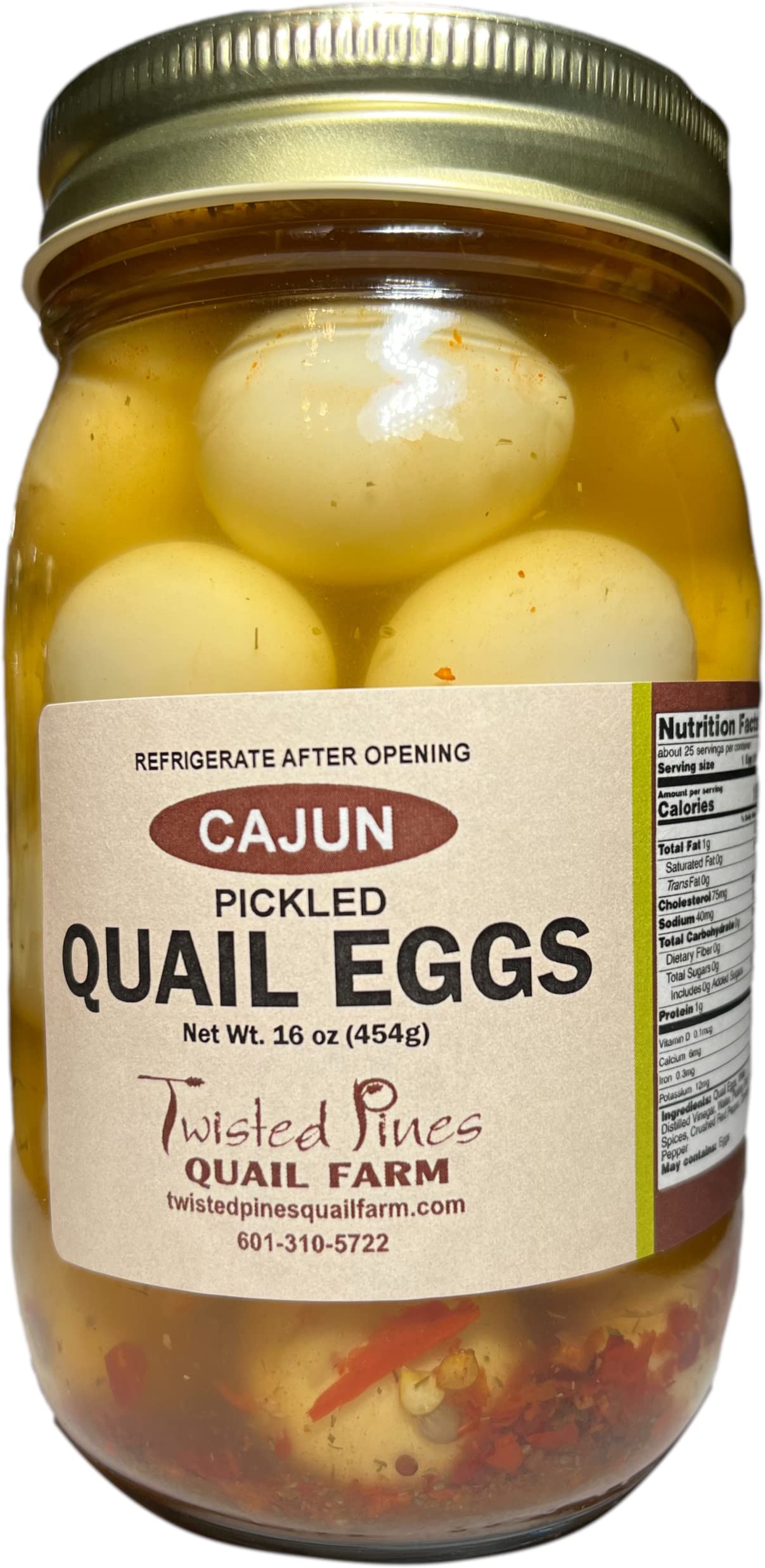Cajun Style Pickled Quail Eggs - 2 pint jars