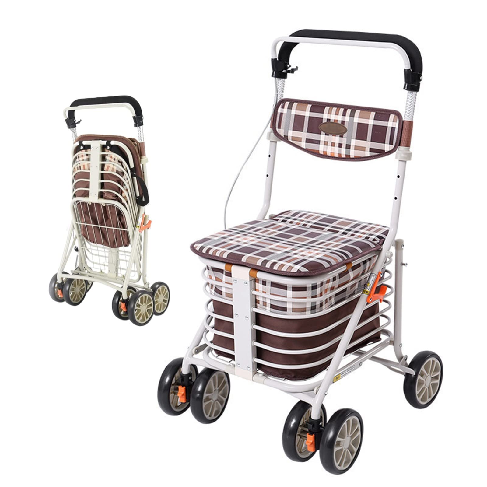 Buy Folding Rollator,Walker with Seat and Wheels Rollators 4 Wheel with