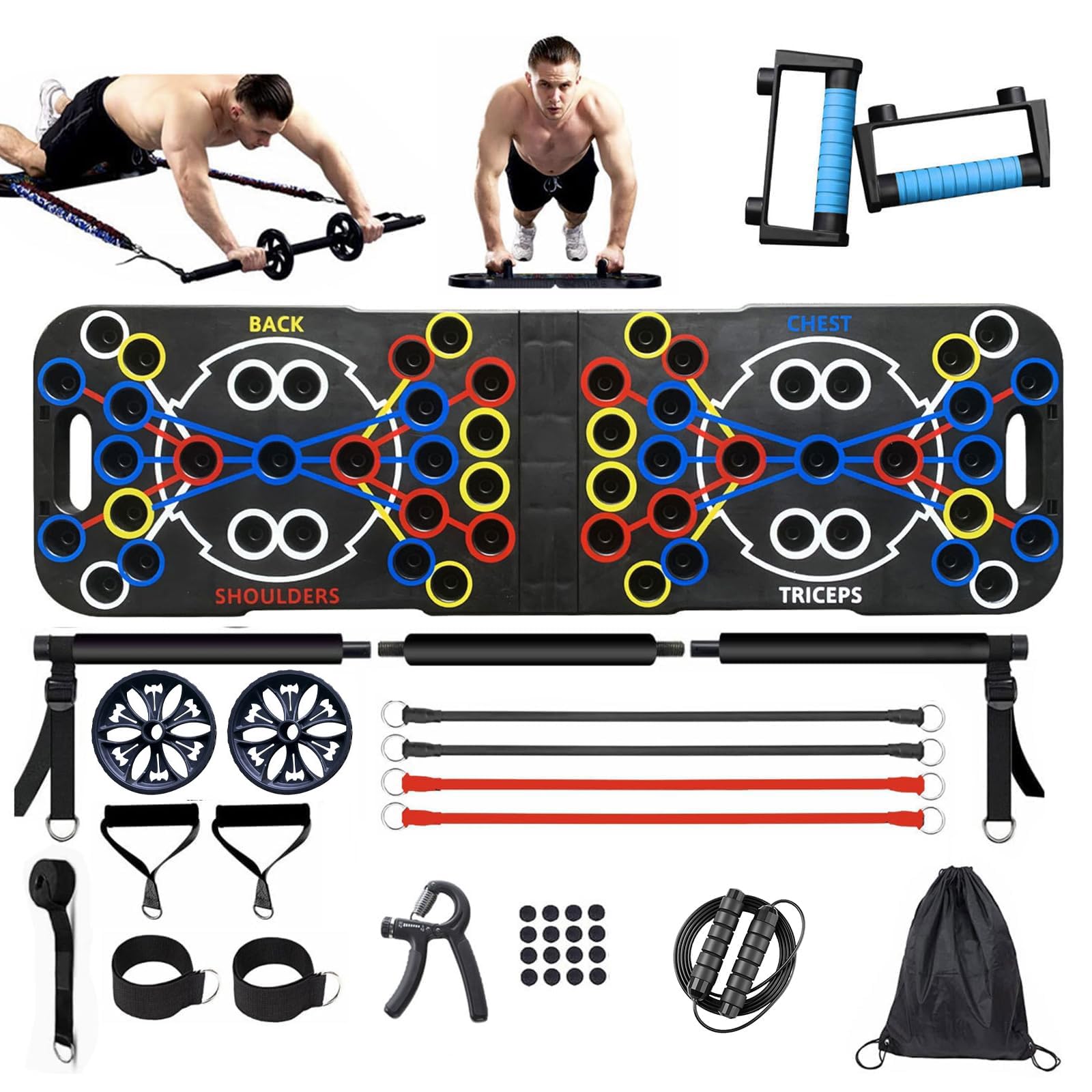 Edtech Push Up Board 20 in 1 Fitness Accessories Full Body Professional Muscle Exercise and Strength Training Chest Workout for Men and Women