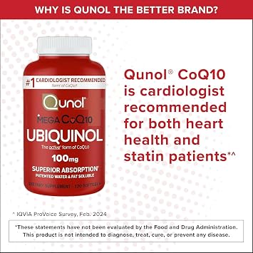 Qunol Mega Ubiquinol CoQ10 100mg, Superior Absorption, 240 Softgels