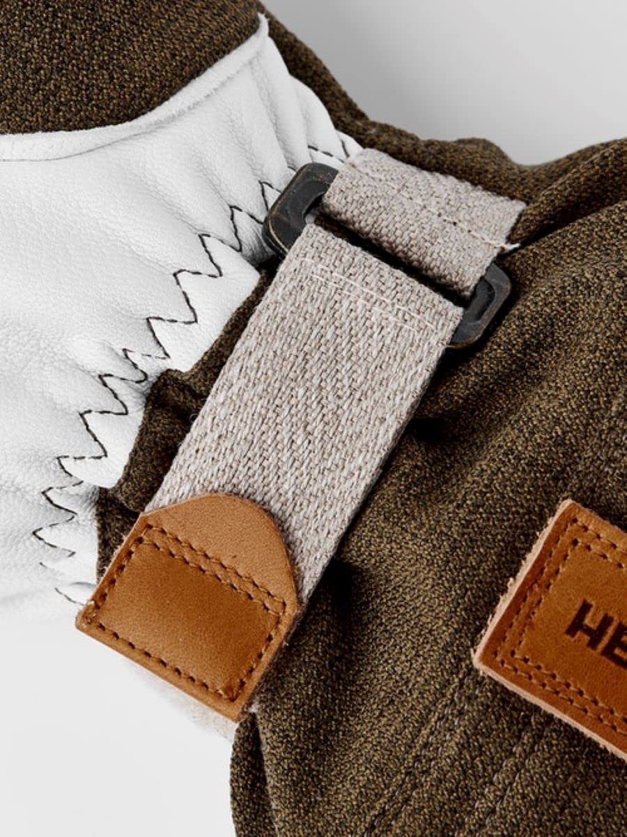HESTRA Gants de ski pour hommes et femmes: gant d'hiver résistant à l'eau en cuir militaire Homme (paquet de 1)