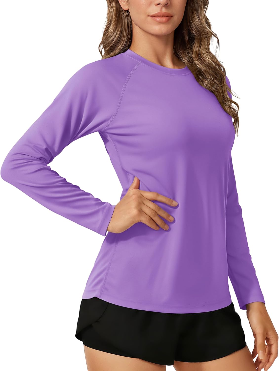 TACVASEN Womens Long Sleeve Rash Guard UPF 50+ UV Sun Shirts Quick Dry Swim Shirt Hiking Tops