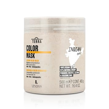 Lendan - Colored Hair Mask - Terra Color Mask - 500 ml - Intensive Nourishing Mask - Repairs Hair Fiber - Prolongs Color Intensity - Protects Hair - Shiny Hair - Vegan