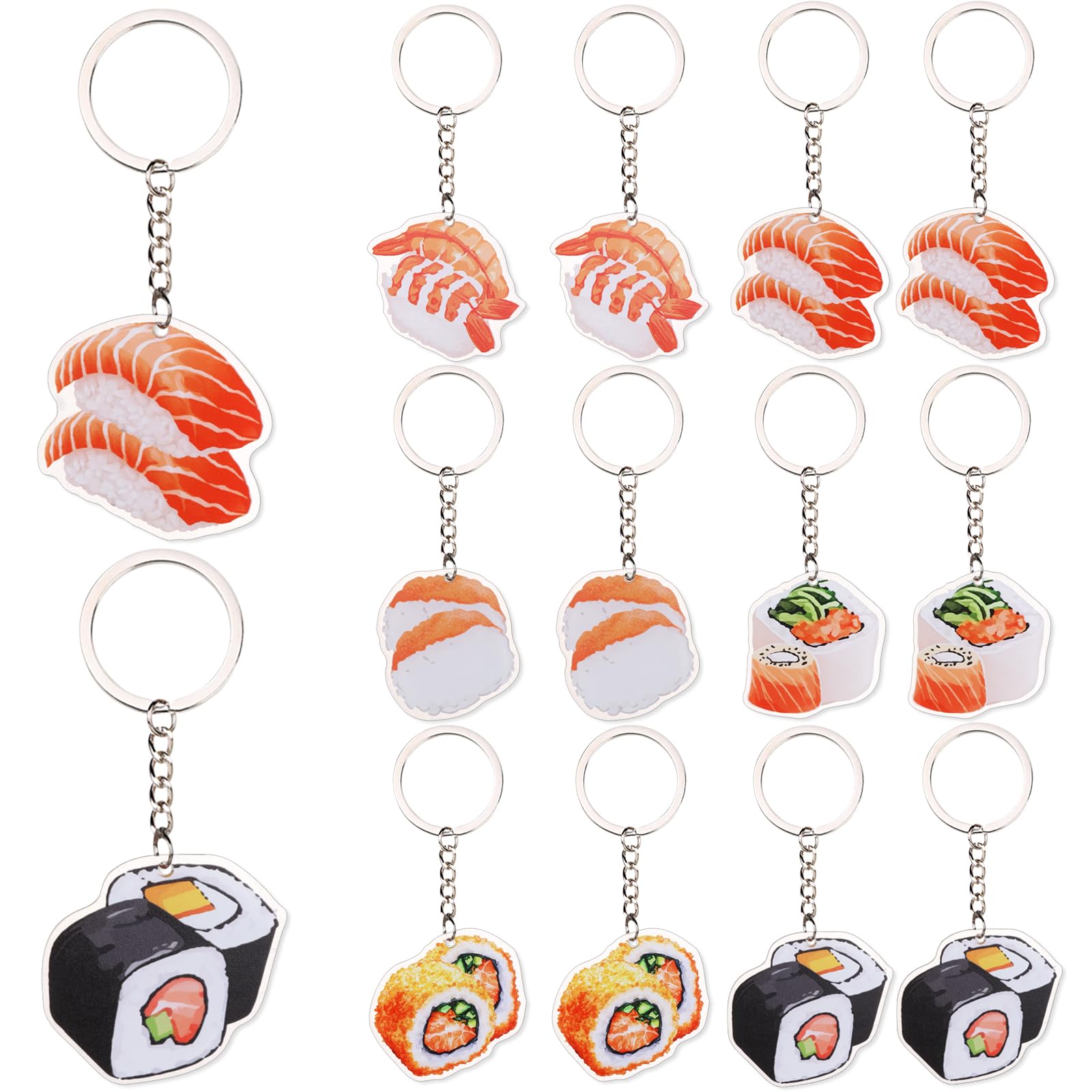 Porte-clés avec impression double face Serencatcher, cadeau sushi idéal - 7
