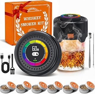 Electric Whiskey Smoker Kit, USB-C Cocktail Smoker, 0-60s Adjustable Timer