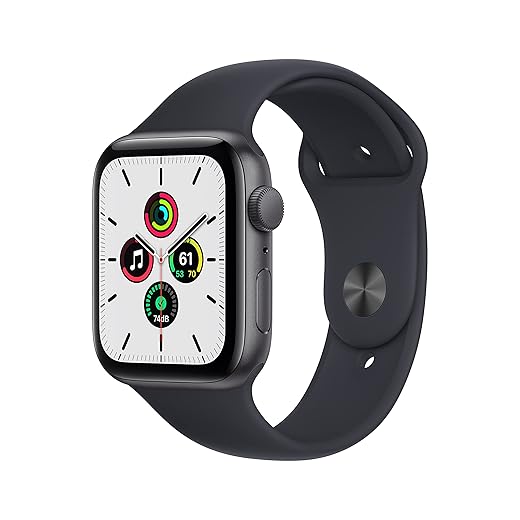 2021 Apple Watch SE (GPS) Cassa 44 mm in alluminio grigio siderale con Cinturino Sport color mezzanotte - Regular