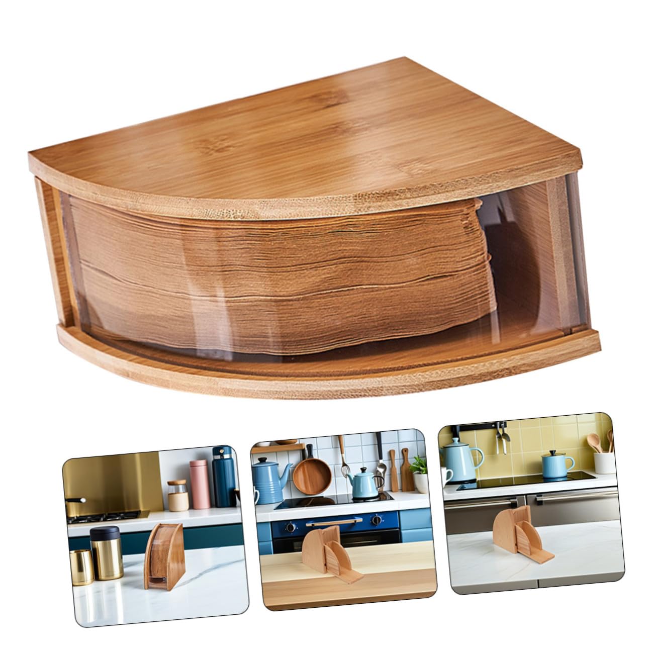 Kaffeefilter Organizer aus Holz Robuster Filterpapier Halter mit Großem Fassungsvermögen für Übersichtliche Aufbewahrung Freistehendes Design für Einfachen Zugriff Kaffeefilter
