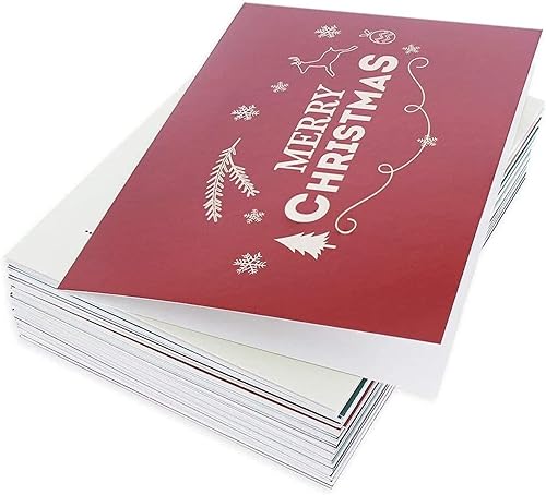Miniatura 5 de Paquete de 48 tarjetas de felicitación navideñas surtidas con sobres en 6 diseños de pizarra navideña (4 x 6 pulgadas)