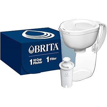 Brita Water Pitcher, Metro Elite Filter, Removes 99% of Lead, Includes 1 Filter, 6-Cup Capacity, White