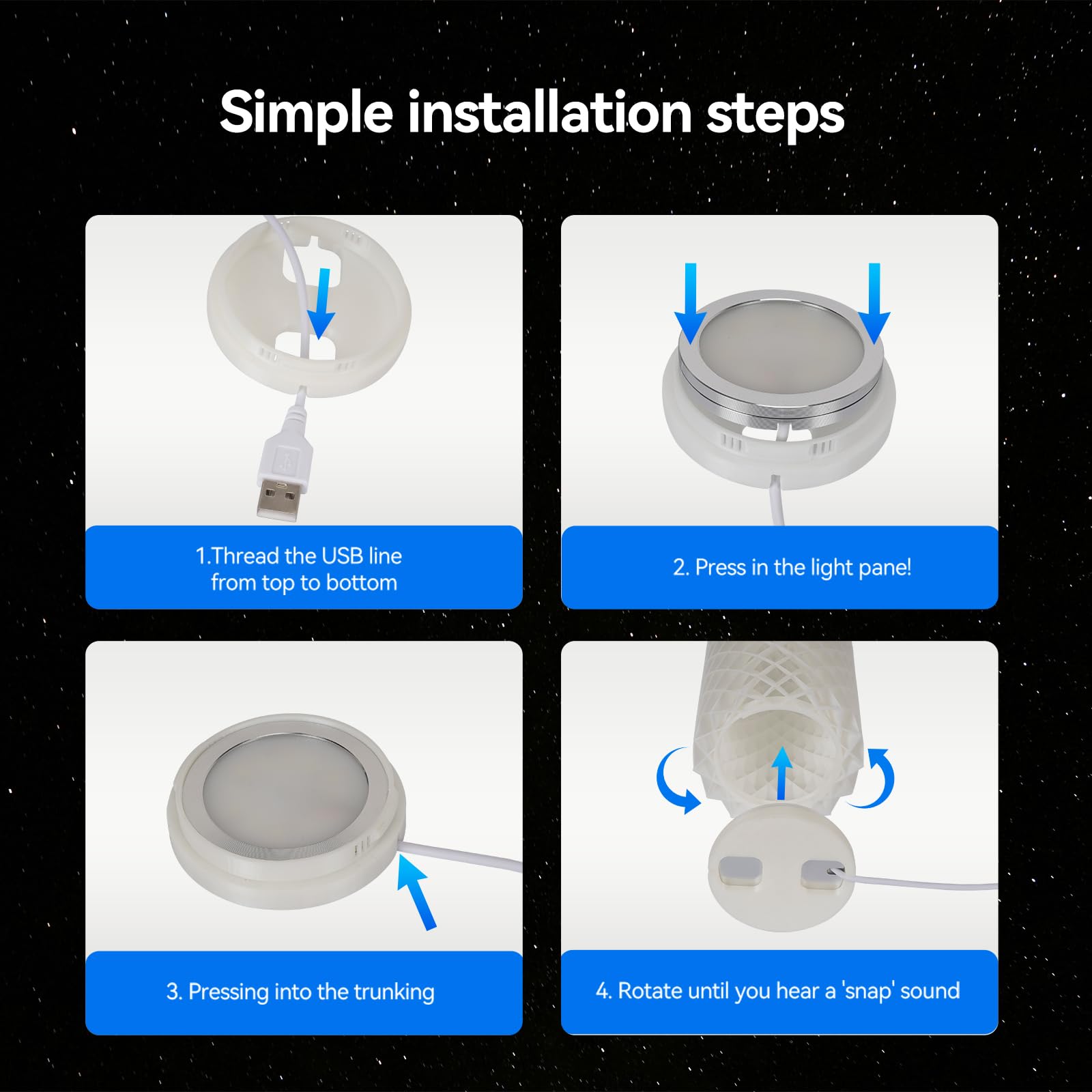 5PCS Remote Control RGB LED Lamp Kit 001 for Bambu Lab Multicolor RGB Includes Button Battery Makerworld 3D Printed DIY Hardware Model Spare Parts 5V USB Powered