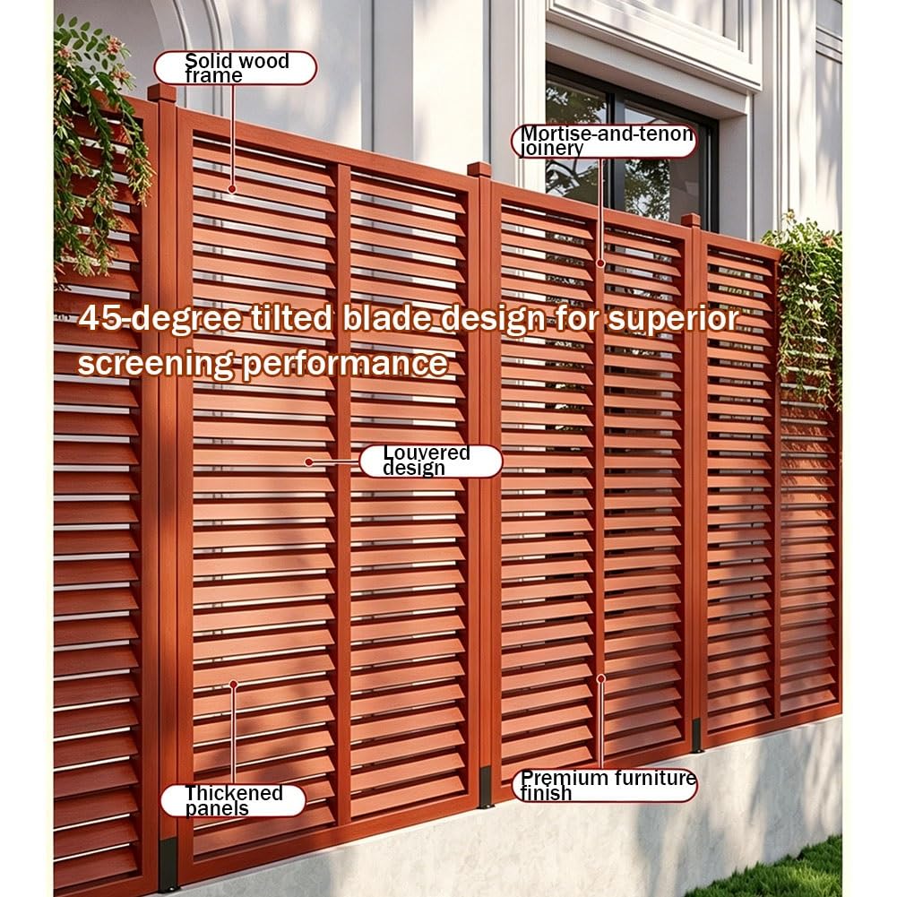 Zfmnoyev Pannello Divisorio per La Privacy da Esterno, Pannello Decorativo in Legno per Patio, Balcone O Giardino, Divisorio Resistente alle Intemperie per Pergolati O Aiuole(60x90cm)