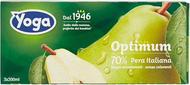 Succo Yoga di Pera - Confezione da 3 x 200ml | Succo Naturale Senza Zuccheri Aggiunti