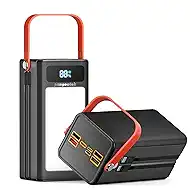 Portable Power Bank Station 99.9Wh Outdoor Generator LCD Display Backup Phone Battery Pack Portable PD Fast Charger for Laptop Cellphone Travel Camping Home Use with Full Flashlight