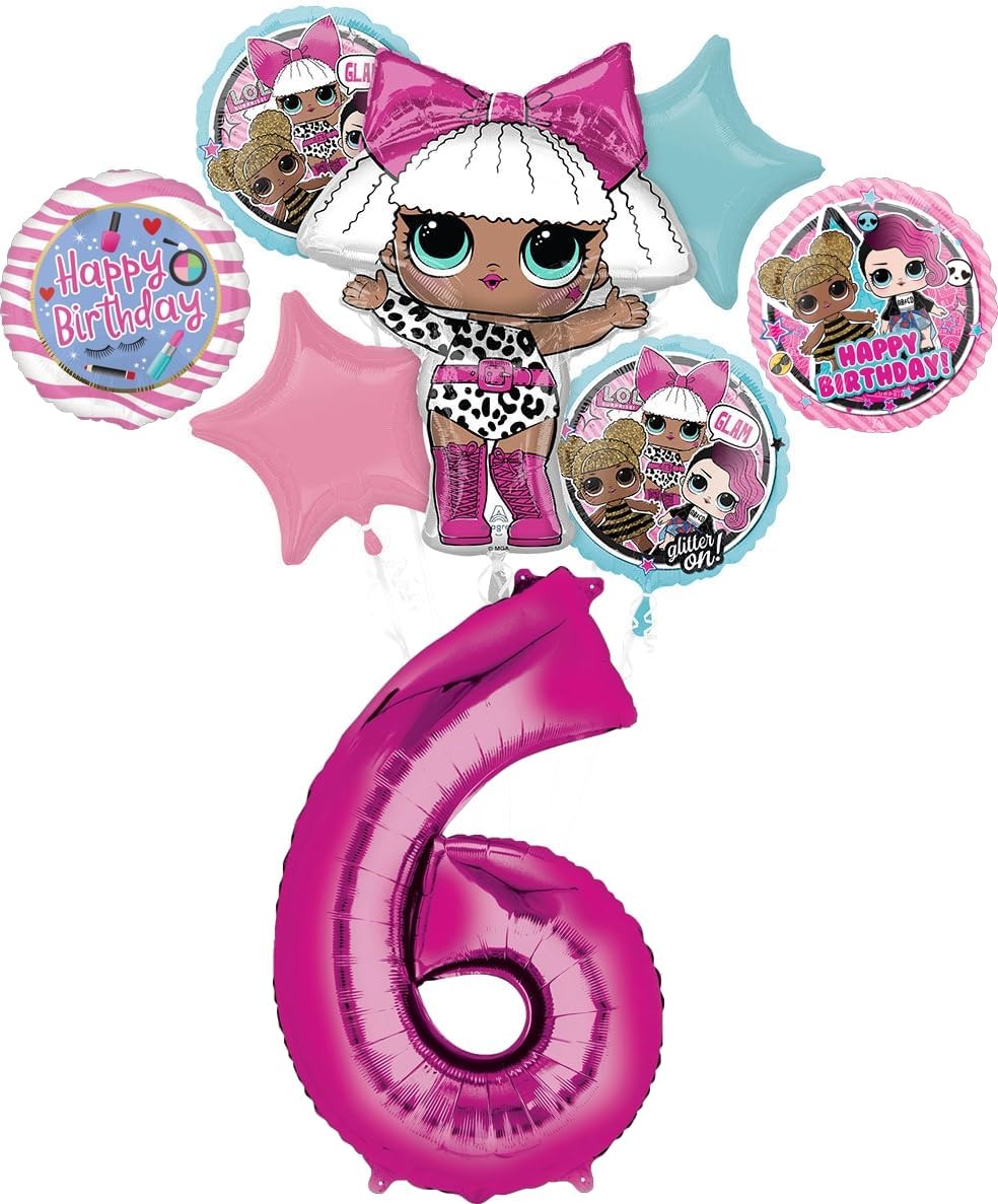 LOL Surprise 6th Birthday Party Supplies Balloon Bouquet Decorations