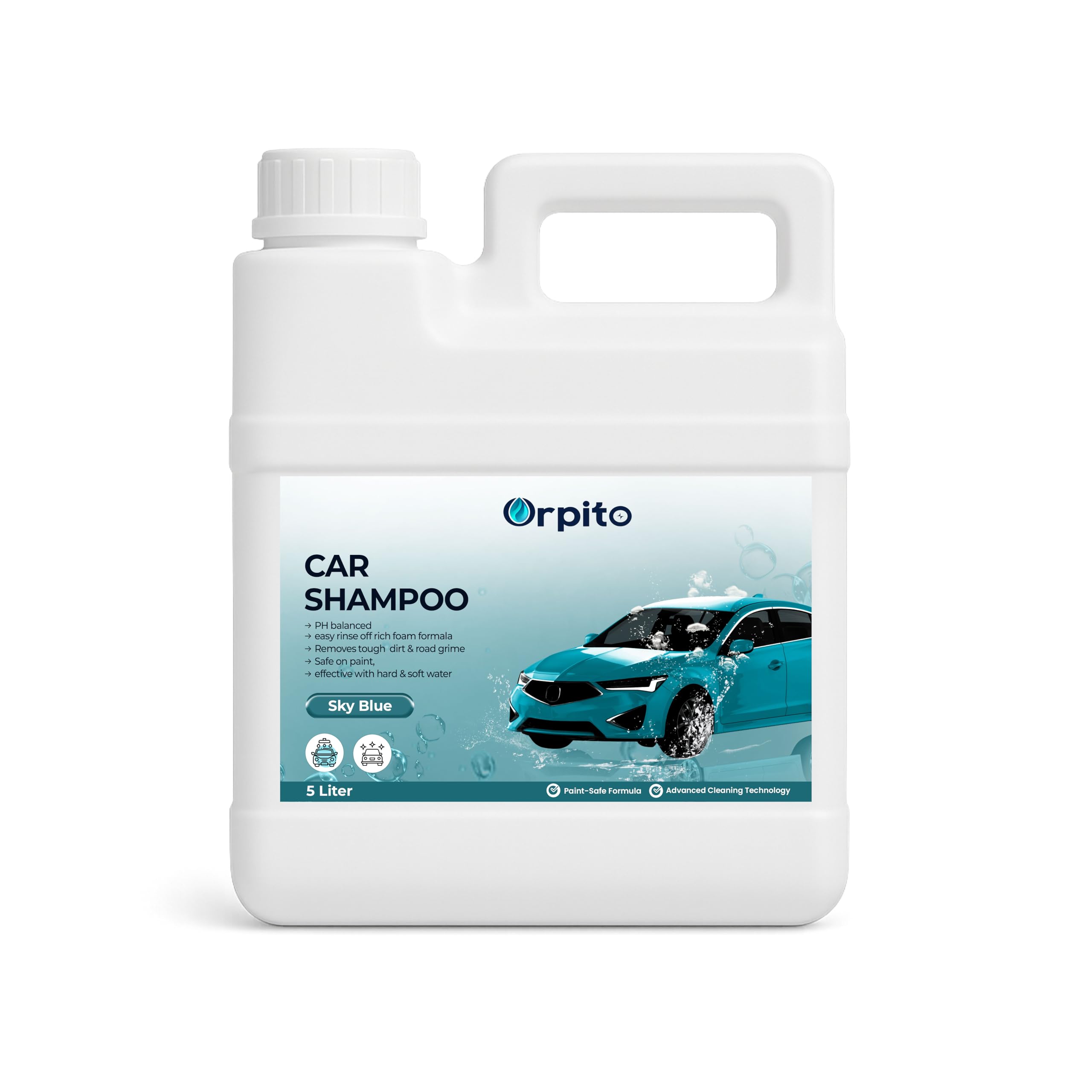 Car Shampoo 5 Litre | Heavy Rich Foam Formula | Removes Dirt, Oil & Grease | pH Balanced & Paint Safe | Works with Bucket & Foam Gun Wash (Pack of 1). (1, Blue)-image-30