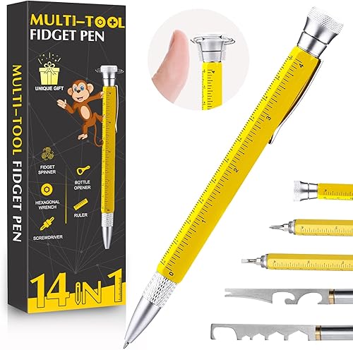 Miniatura 8 de XAMAWA Multiherramienta Fidget Pen  Regalos del día de San Valentín para él novio marido alivio del estrés herramientas geniales regalos para