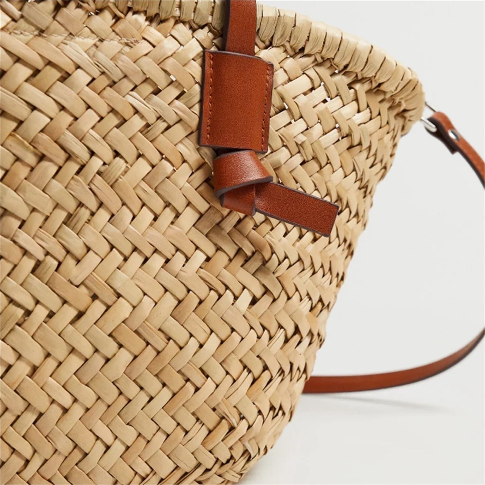 Lässige gewebte Korbtasche für Damen, Handtaschen, handgefertigt, für Sommer, Strand