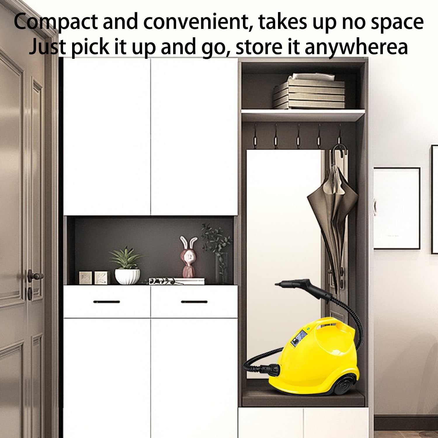 Pulitore a vapore, scopa a vapore per la pulizia dei pavimenti, con serbatoio da 2 l, 6 accessori, portatile, multiuso, potente vaporizzatore per casa, pavimento, cucina, moquette, divano