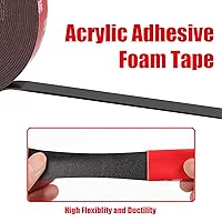 Vista 7 de Double Sided Tape Heavy Duty, Waterproof Mounting Foam Tape, 36.5ft Length, 0.4in Width, High Temperature Resistant Adhesive Tape for Car, LED Strip