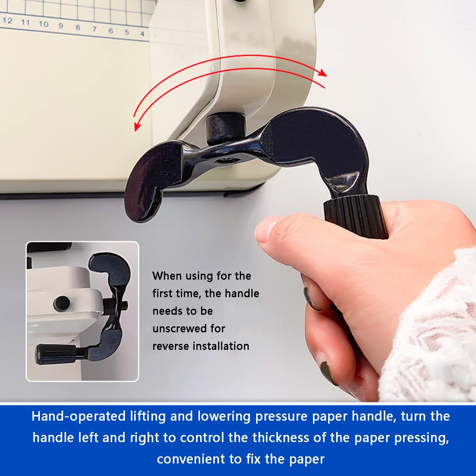 HHeavy Duty gilotyna gilotynowa do papieru z siatkami, wydłużony uchwyt, ręczna obcinarka do papieru do biura, szkoły, fabryki, grubość papieru 0,1-36 mm