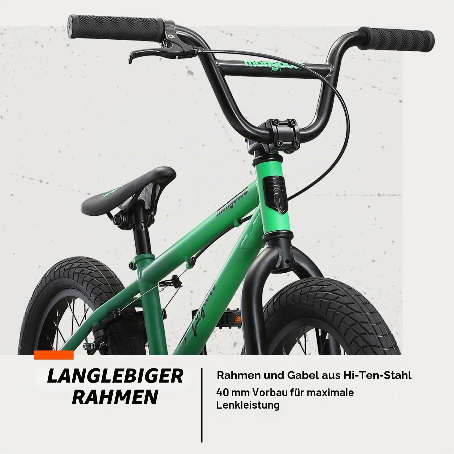 Mongoose Legion Freestyle Sidewalk BMX Bike, Grün, 16-Inch Wheels