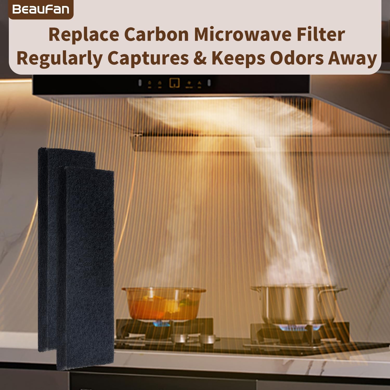6 Pack OTRFILTER OTRFILTER1 PureAir Carbon Microwave Filter Replacement for Frigidaire Microwaves CGMV176NTBA, CGMV176NTDB, CGMV176NTFA, CGMV176NTWA, FGMV155CTDA, FGMV176NTBB, Part# 5304512502