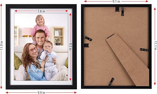 Miniatura 6 de Giftgarden - Portarretratos de 20 x 25 cm, paquete de 4, color dorado, de madera rústica, con paspartú, para pared o mesa