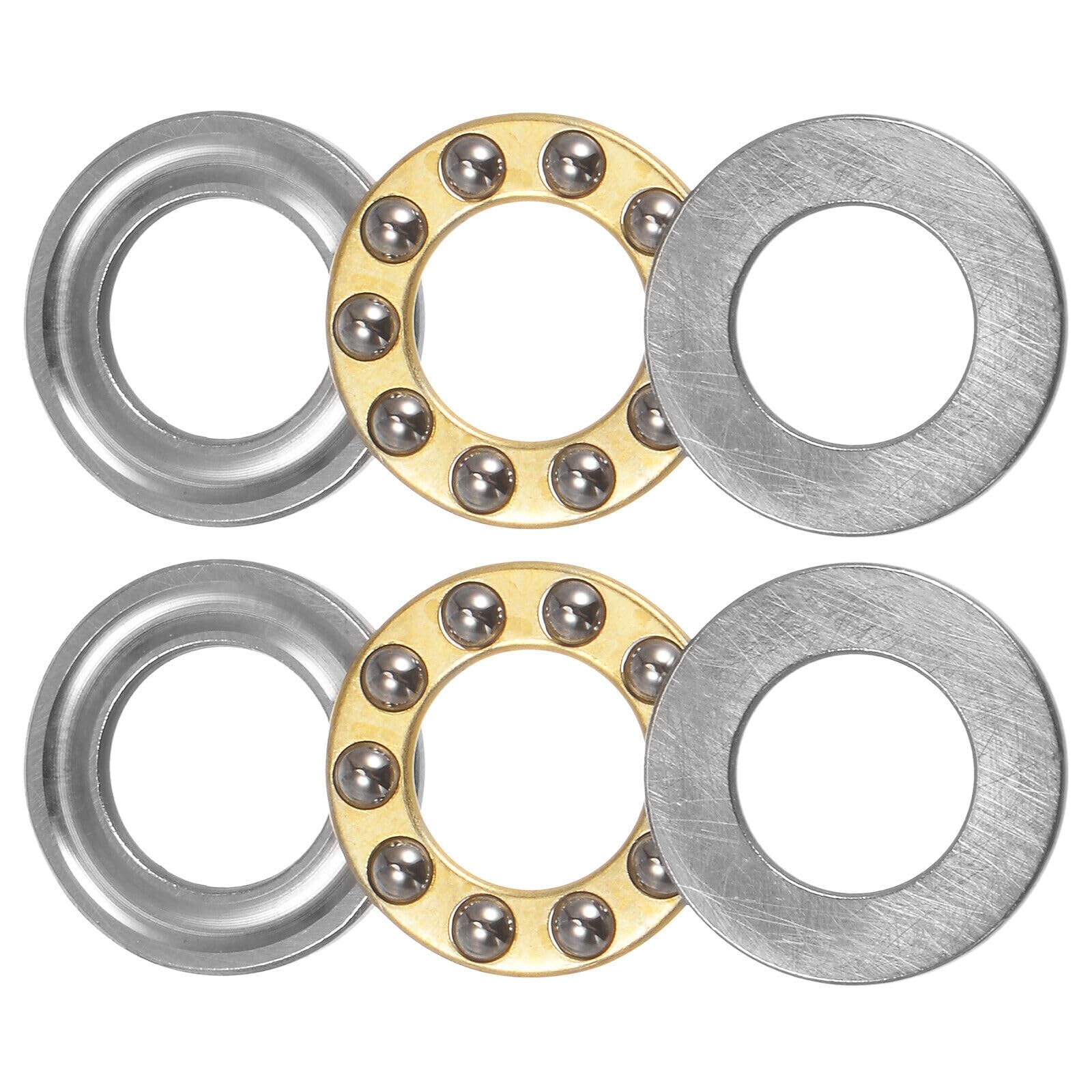 Tool Parts and Accessories F10-18M Thrust Ball Bearing 10x18x5.5mm Brass with Washers ABEC3 2pcs (#CN-140824-04275)