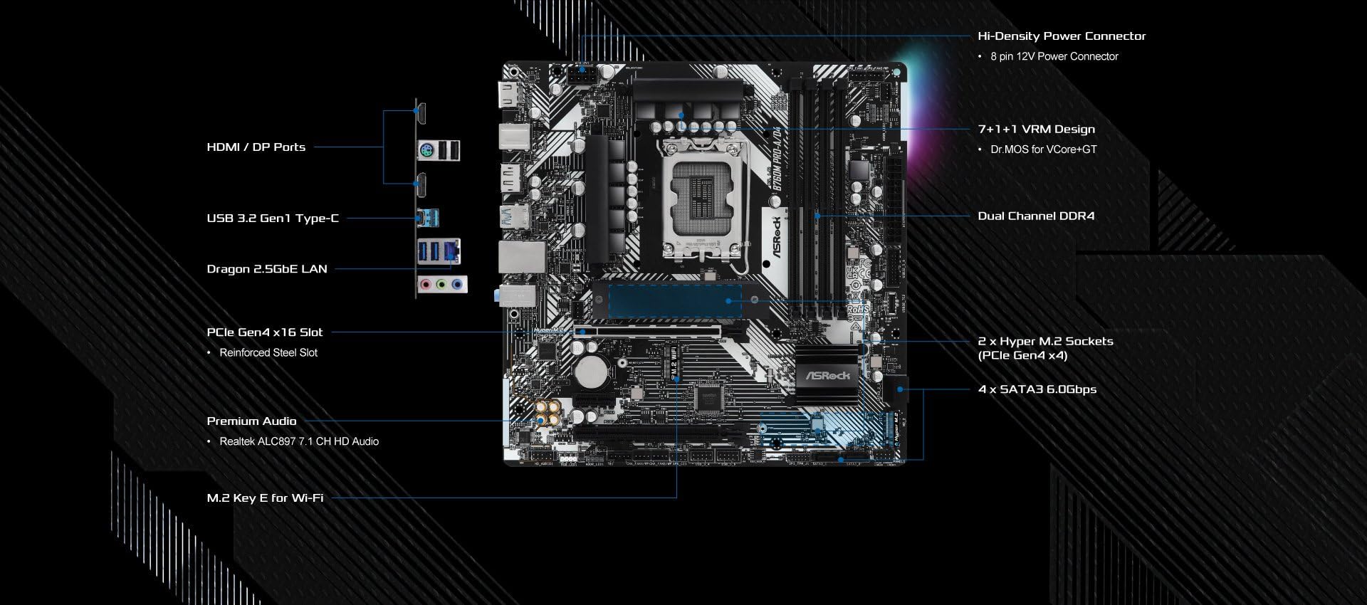 Amazon | ASRock マザーボード B760M Pro-A/D4 Intel 第12世代 ・ 13